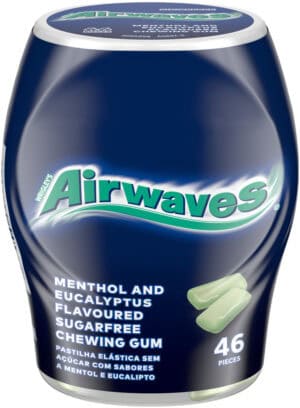 Wrigley's Airwaves Menthol and Eucalyptus Flavoured Sugarfree Chewing Gum 46pk