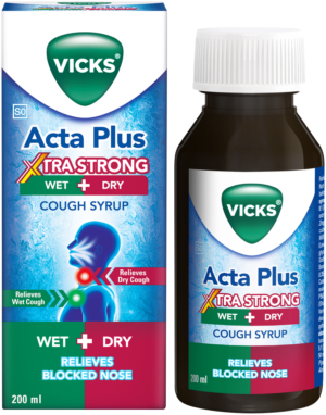 Vicks Acta Plus Xtra Strong Wet & Dry Cough Syrup 200ml
