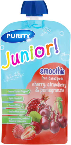 Purity Junior Cherry, Strawberry & Pomegranate Smoothie 110ml