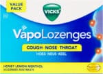 Vicks VapoLozenges Honey Lemon Menthol Lozenges 24pk