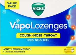 Vicks VapoLozenges Honey Lemon Menthol Lozenges 24pk