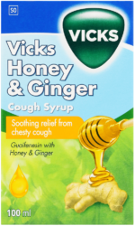 Vicks Honey & Ginger Cough Syrup 100ml
