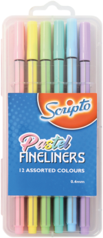 Scripto Assorted Pastel Fineliners 12pk