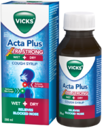 Vicks Acta Plus Xtra Strong Wet & Dry Cough Syrup 200ml