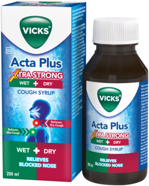 Vicks Acta Plus Xtra Strong Wet & Dry Cough Syrup 200ml