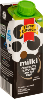 First Choice Milki Chocolate Flavoured Low Fat Milk 250ml