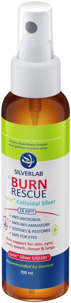 Silverlab Colloidal Silver Burn Rescue Spray 100ml