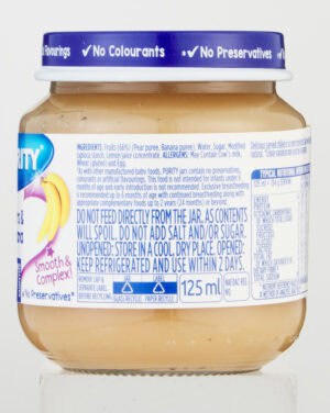 Purity From 7 Months Pears & Banana Fruiti 125ml