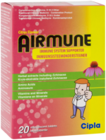 Airmune Citrus Flavour Immune System Supporter Effervescent Tablets 2 x 20pk