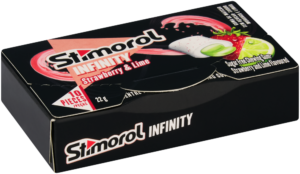 Stimorol Infinity Strawberry & Lime Flavoured Sugar Free Chewing Gum 10pk