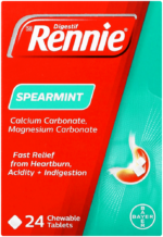 Rennie Spearmint Heartburn & Indigestion Chewable Tablets 24pk
