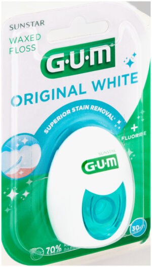 GUM Original White Waxed Floss 30m