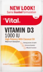 Vital Vitamin D3 1000 IU Softgel Capsules 30pk