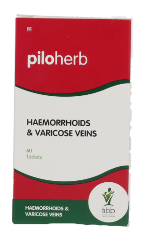 Tibb Piloherb Haemorrhoids & Varicose Veins Tablets 60pk