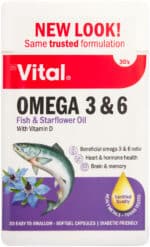 Vital Omega 3 & 6 Softgel Capsules 30pk