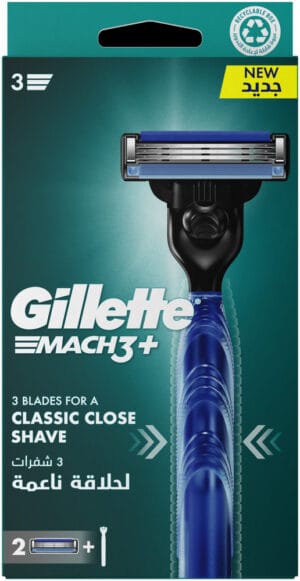 image-0 Gillette MACH3 Blade Refill with Handle 3pc