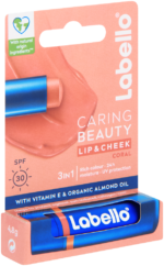 Labello Caring Beauty Coral SPF 30 3-In-1 Lip & Cheek Balm 4.8g