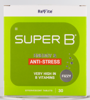 Revite Super B Energy & Anti-Stress Effervescent Tablets 30pk