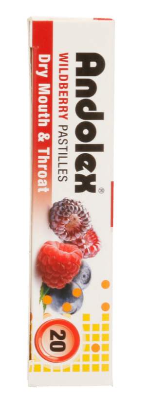 Andolex Wildberry Dry Mouth & Throat Pastilles 20pk