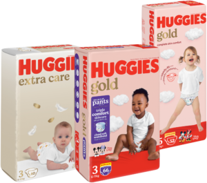 Huggies Extra Care Size 3 Disposable Nappies 60pk