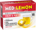 Med-lemon Original Flavour Hot Medication 18pk