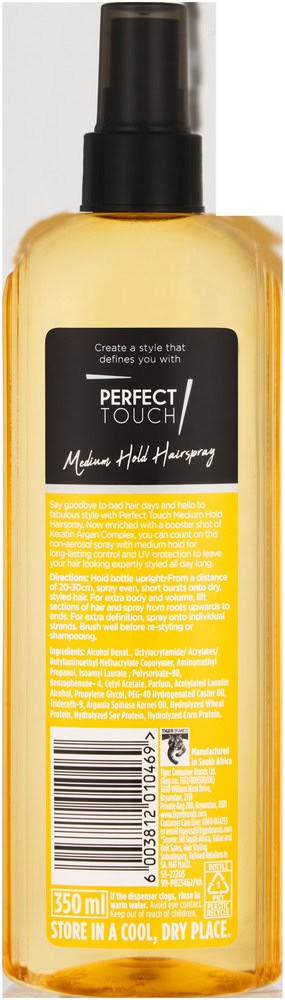 Perfect Touch Medium Hold Hairspray 350ml