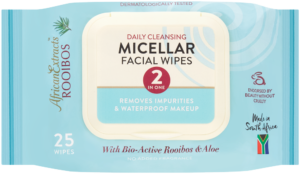 African Extracts Rooibos Daily Cleansing Micellar Facial Wipes 25pk