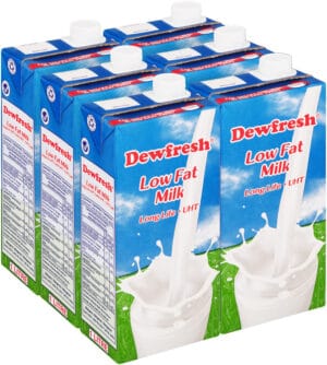 Dewfresh Long Life Low Fat Milk 6 x 1L