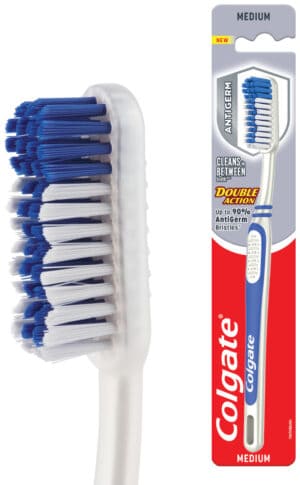image-0 Colgate Double Action Medium Toothbrush 1s