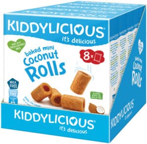 Kiddylicious Mini Baked Coconut Rolls 8 x 6.8g