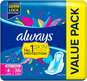 Always Long Maxi Thick Sanitary Pads 36pk