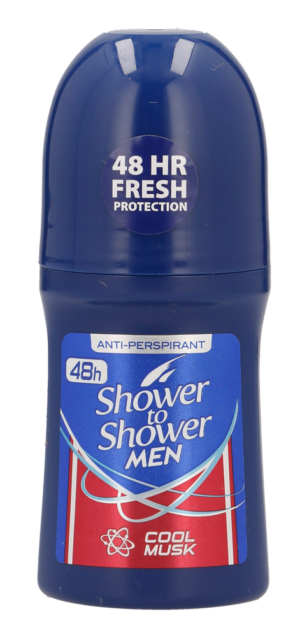 Shower To Shower Men Cool Musk Anti-Perspirant Roll-On 50ml