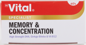 Vital Specialist Memory & Concentration Capsules 60pk