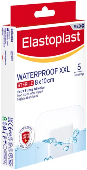 Elastoplast XXL Sterile Waterproof Dressings 5pk