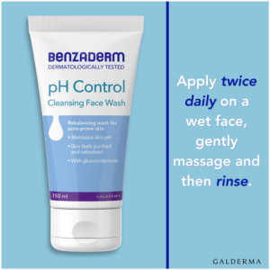 Benzaderm pH Control Cleansing Face Wash 150ml