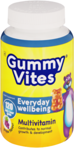 Gummy Vites Grape Flavour Everyday Wellbeing Multivitamin Jelly Bear Gums 120pk