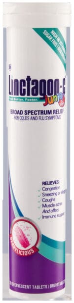 Linctagon Broad Spectrum Relief Berrylicious Junior Effervescent Tablets 20pk