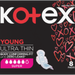 Kotex Young Super Ultra Thin Sanitary Pads with Wings 8pk