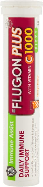 Flugon Plus Orange Flavour Daily Immune Support Fizzy Tablets 20pk