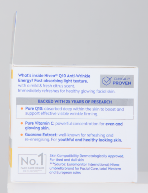 Nivea Q10 SPF 15 Anti-Wrinkle Energy Radiance Boost Day Cream 50ml