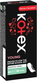 Kotex Young Thin Unscented Pantyliners 18pk