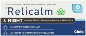 Relicalm 100mg L-theanine Night Tablets 40pk
