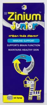 Zinium Junior Cream Soda Flavour Immune Support Syrup 200ml