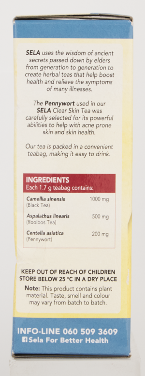 SELA Clear Skin Teabags 20pk