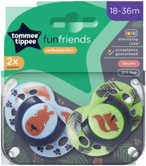 Tommee Tippee Fun Friends Orthodontic Soothers 2pk