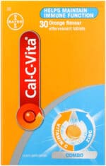 Cal-c-vita Combo Orange Flavour Immune Function Effervescent Tablets 30pk