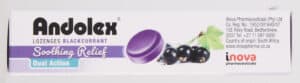 Andolex Blackcurrant Soothing Relief Lozenges 24pk