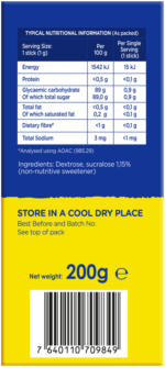 Equal Low Kilojoule Sweetener Sticks with Sucralose 200pk