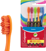 Colgate Colors Medium Toothbrush 5pk