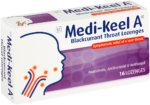 Medi-keel A Blackcurrant Throat Lozenges 16pk
